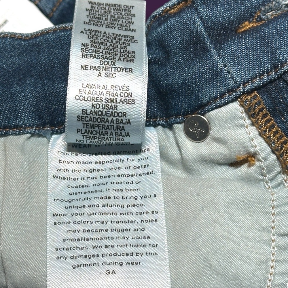 💥HP💥NWT Good American Distressed Knee Good Waist Crop Jeans. 👖 SIZE 0/25 - Picture 13 of 16